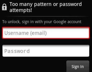 Too many pattern or password attempts!!